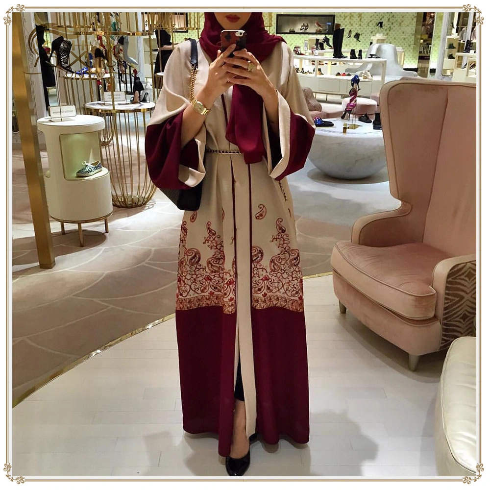 Wholesale Arabic Dubahi Cardigan Abaya Design Women Abaya Muslim Dress Long Sleeve Kaftan Canada USA Koleksi Baju Abaya Fashion Kimono Dress Clothing Factory